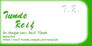 tunde reif business card